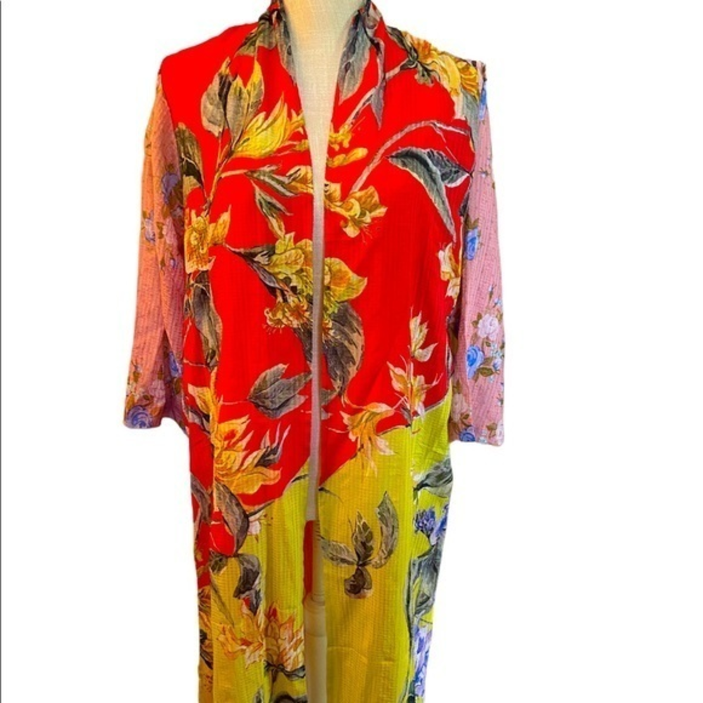 Banana Floral‎ kimono vibrant colors